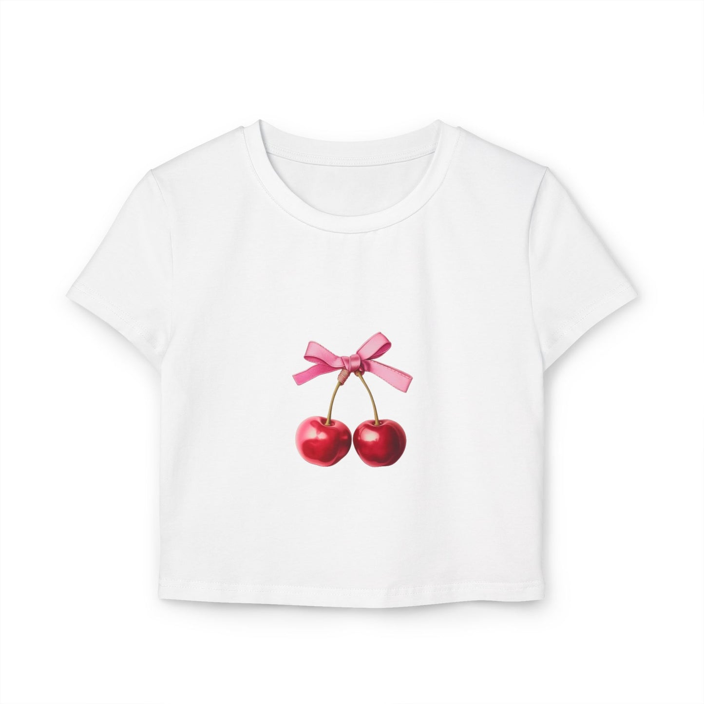 'Cherry bow' Baby Tee