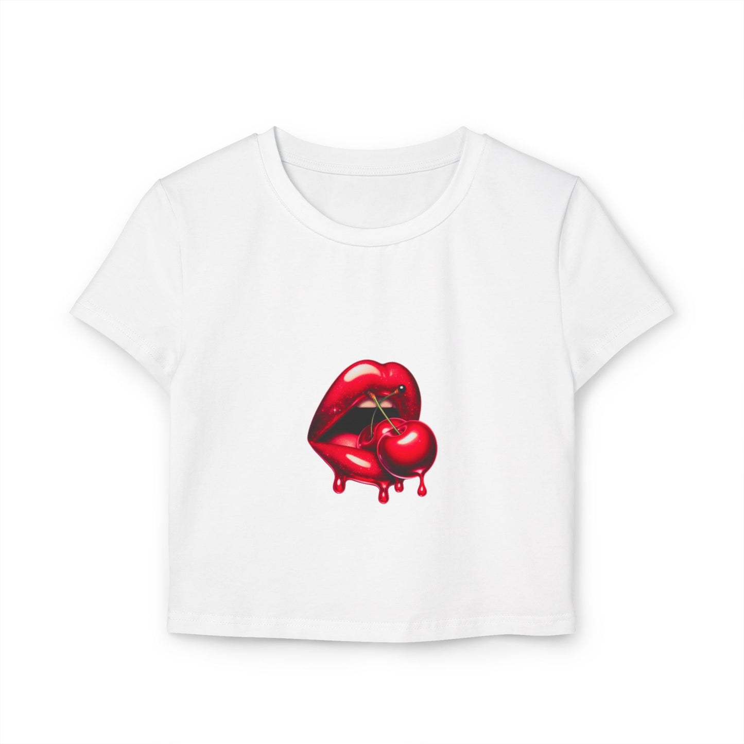 'Cherry lips' Baby Tee