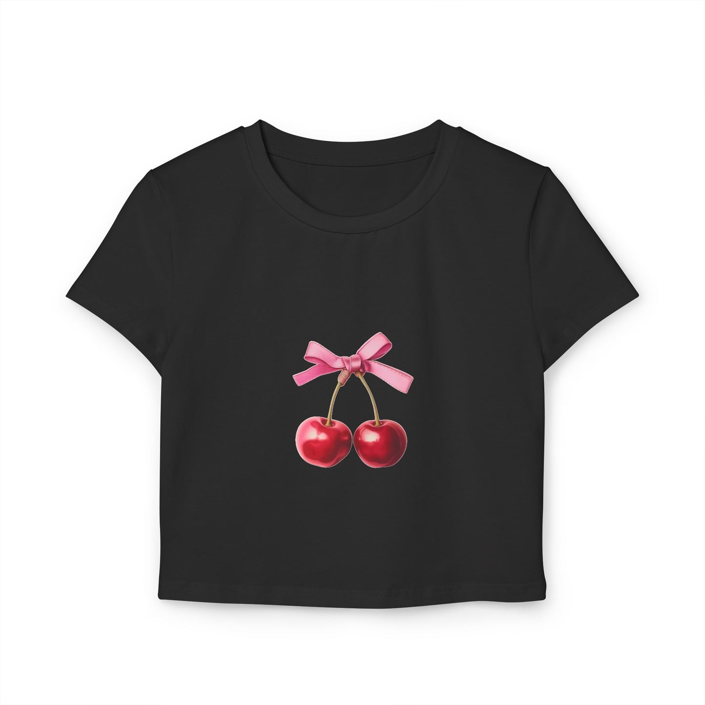 'Cherry bow' Baby Tee