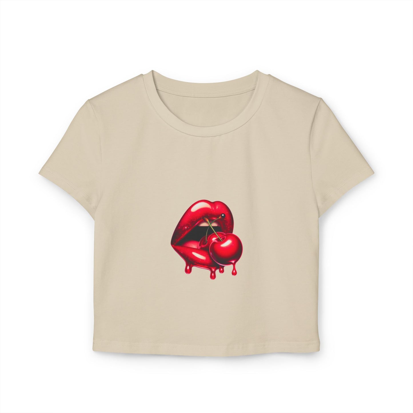 'Cherry lips' Baby Tee