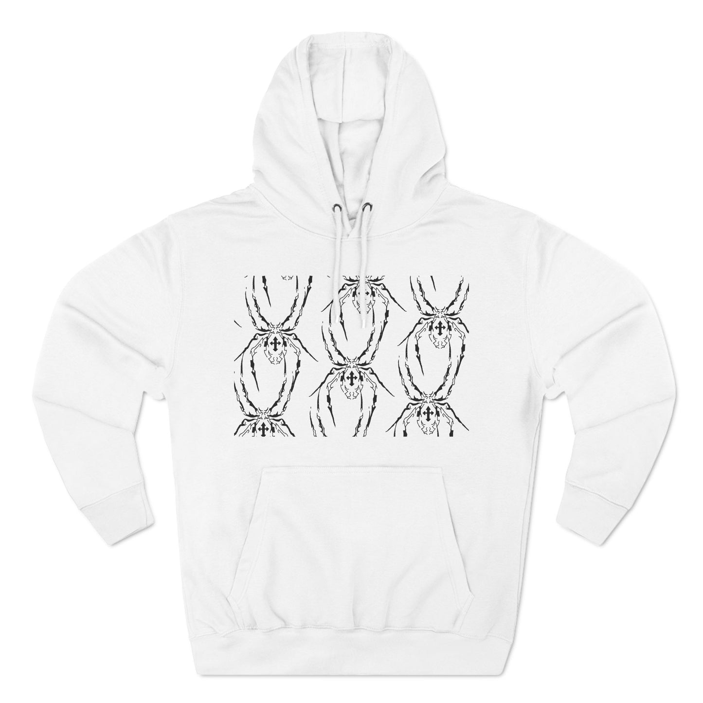 spider graphic Three-Panel Fleece Hoodie