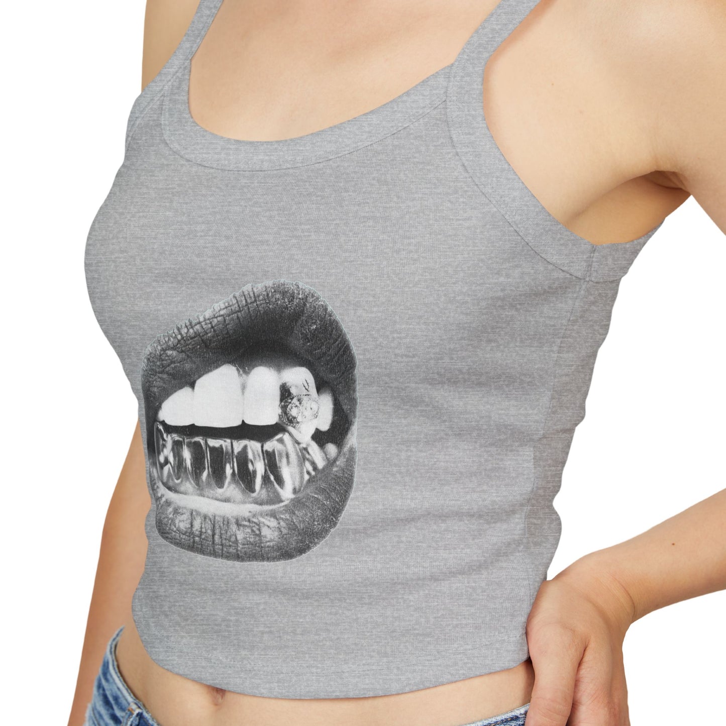 Tank Top - Mouth Graphic Print