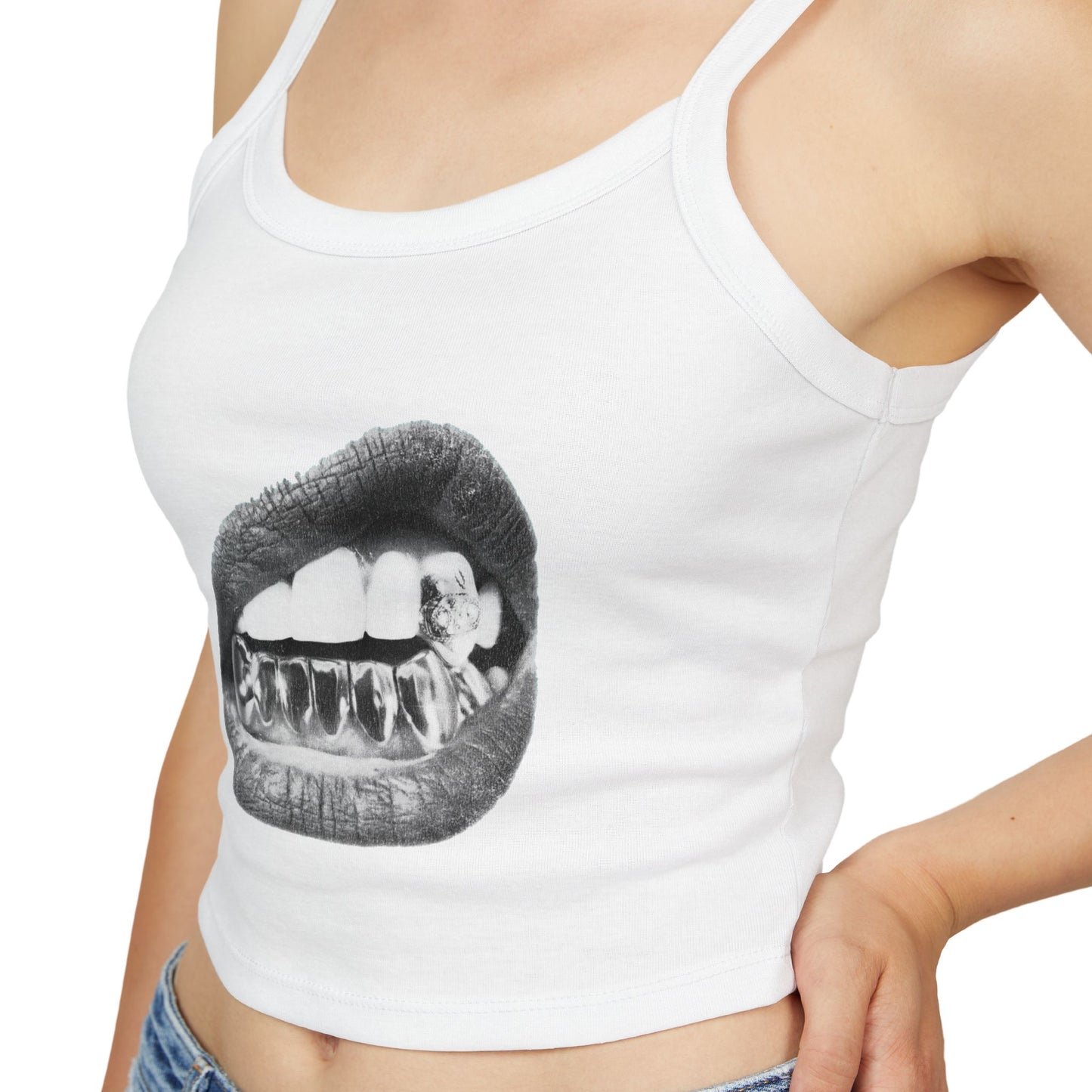 Tank Top - Mouth Graphic Print