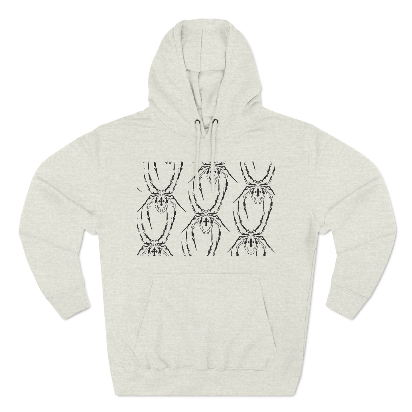 spider graphic Three-Panel Fleece Hoodie