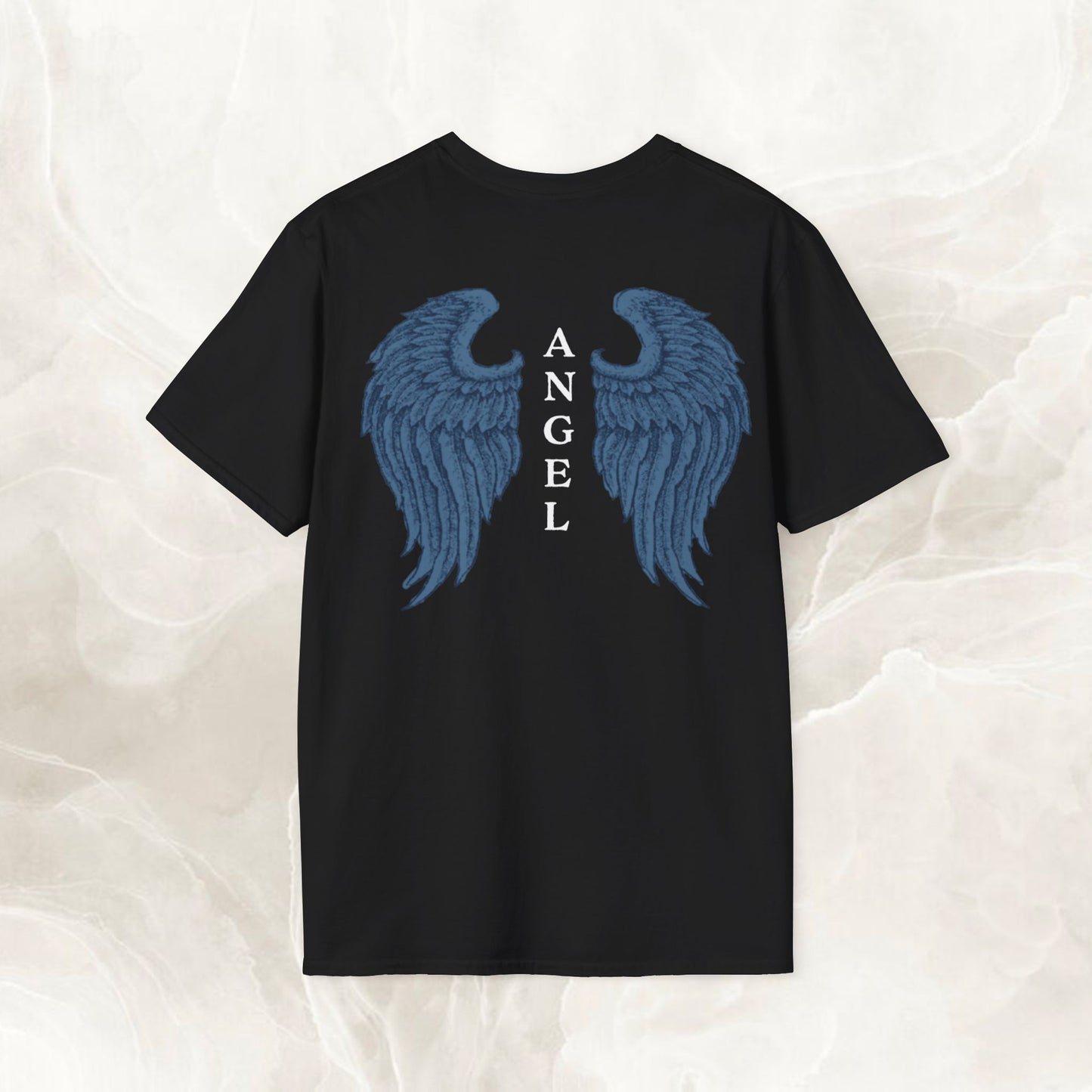 Angel Wings Unisex T-Shirt with Blue Wings Design