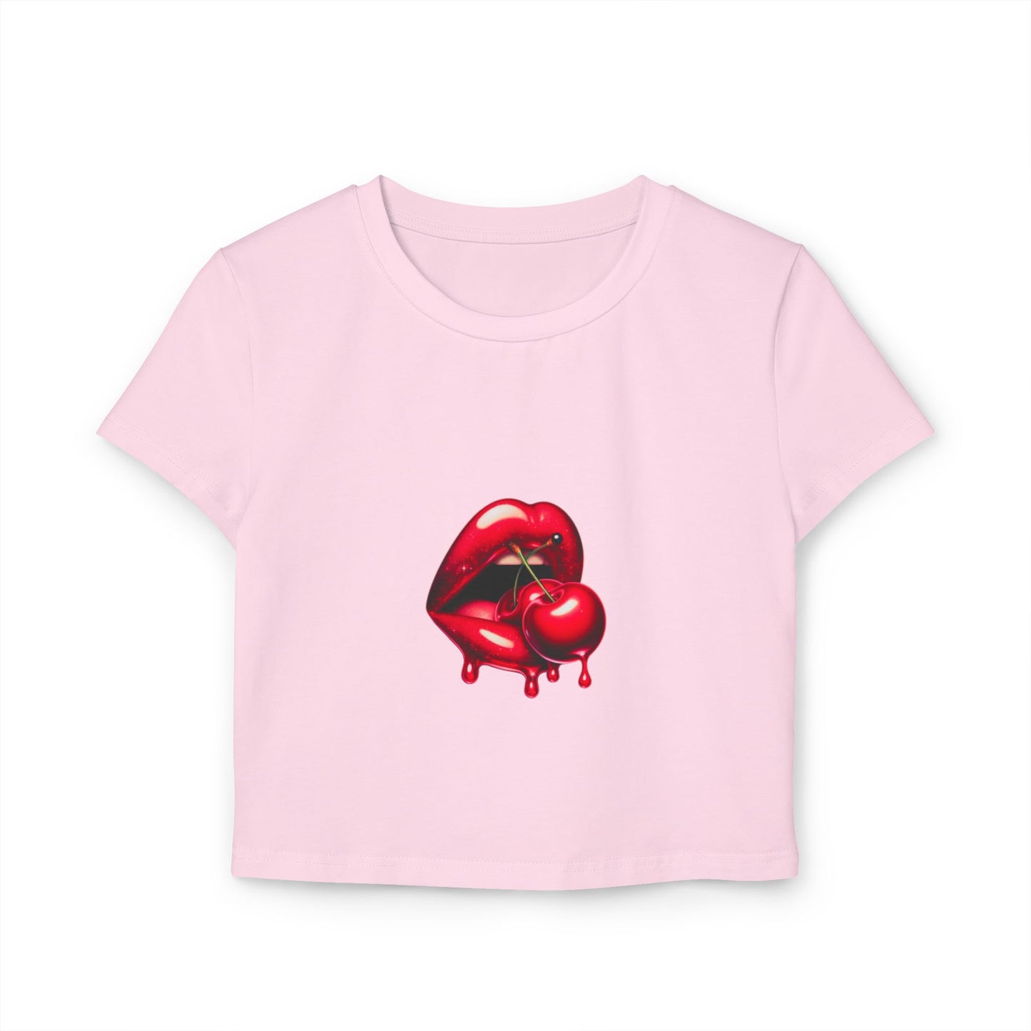 'Cherry lips' Baby Tee