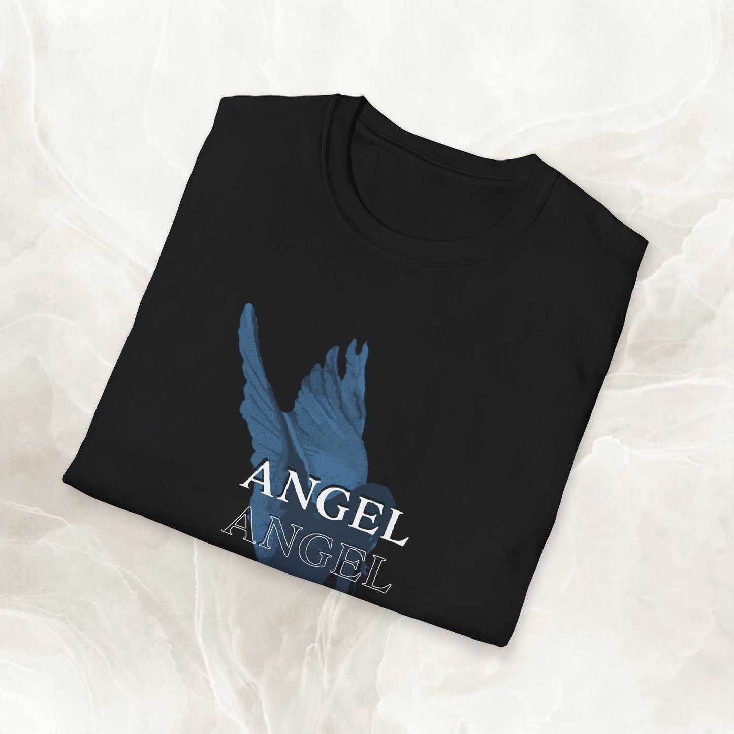 Angel Wings Unisex T-Shirt with Blue Wings Design